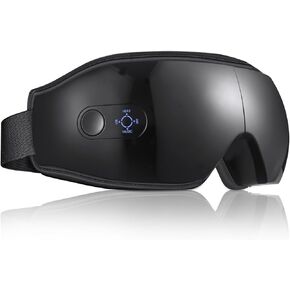 NOWWISH Eye Massager with Heated - Gifts for Women Men on Birthday, Christmas - Eye Massage Mask for Relax Eye, Migraine and Improve Sleep, Compression, Bluetooth Music
