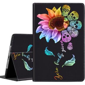 Case for Samsung Galaxy Tab A8 10.5-Inch 2022 (SM-X200/X205/X207), Durable Shockproof Protective Cover for Samsung Galaxy Tab A8 10.5 Case 2022，Sugar Skulls and Sunflowers