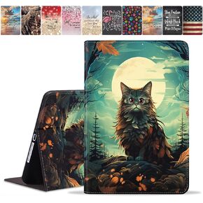 Case for Samsung Galaxy Tab S9 FE 5G 10.9 Inch/Galaxy Tab S9 11 Inch (2023), Slim PU Leather Cover, Adjustable Stand with Auto Wake/Sleep Case, Watercolor Art Pig Playing Guitar