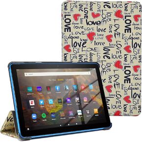 Case for Amazon Fire HD 10 and 10 Plus Tablet (11th Generation 2021 Release), PU Leather Smart Cover, Auto Sleep and Wake, Premium Protective Stand Shell, Baseball Sports
