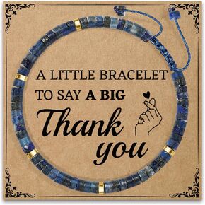 AGOT Thank You Gifts for Women: Teacher Appreciation Office Gifts for Coworkers Employee Boss Lady Manager Colleague Natural Stone Bracelet