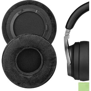 Geekria Comfort Velour Replacement Ear Pads for Corsair Virtuoso RGB, Virtuoso RGB Wireless SE, Virtuoso RGB Wireless XT Headphones Ear Cushions, Headset Earpads, Ear Cups Repair Parts (Black)