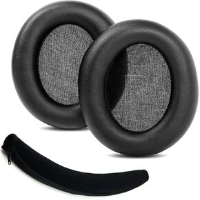 Earpads and Headband Replacement Compatible with Anker Soundcore Life Q30 / Q35 Bluetooth Headphones Ear Pads with Softer Protein Leather/Memory Foam