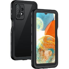 Lanhiem for Samsung Galaxy A23 5G Case, IP68 Waterproof Dustproof with Built-in Screen Protector, Heavy Duty Full Body Protective Phone Case for Galaxy A23 5G, Black/Clear