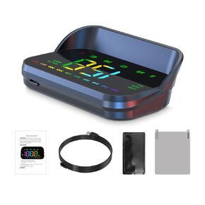 Heads Up Display for Cars, Color GPS Speedometer M23, HUD Display Car Windshield with Speed MPH, Compass Direction, Overspeed Alarm,Adaptive Sensing Light, USB Cable Plug & Play