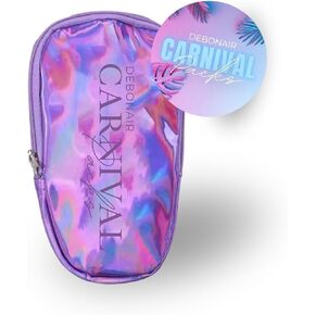 4N1 Carnival Thigh Bag, Leg Harness, Waist Pack, Crossbody Bag - with Adjustable No Slide Elastic Straps in Holographic (Purple) | Debonair Carnival Packs, Purple, One Size, Stylish and versatile