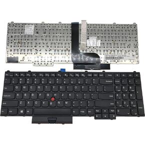 US Layout Notebook Keyboard for ThinkPad P50 p51 p70 Series Black Framed with no Backlight and Remote Control Lever
