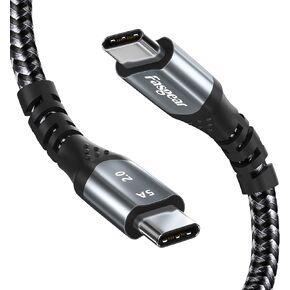 كابل Fasgear USB C إلى USB C 100W 1.6 قدم، 2 حزمة قصيرة مضفرة 5A شحن سريع PD Type-C 2.0 أسلاك متوافقة مع MacBook Pro، Chromebook، Pixelbook،i-Pad Pro 2018/2020، Galaxy S21 S20+، Switch، PS 5 ،أحمر in Kuwait