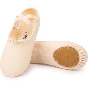 OLORA Women's Ballet Shoes Canvas Dance Slippers Yoga Practice Shoes for Kids/Girls/Adults