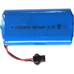 3.7V 3600mAh ICR18650 Rechargeable Battery Pack with SM 2P Plug