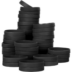 100PCS Blank Silicone Wristbands Elastic Universal Bracelets Rubber Wholesale Bracelet Bands Bulk