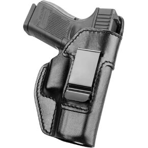 Handmade Leather Holster for Glock 19/19X/23/32/45, Inside Waistband Concealed Carry IWB Holster for G19 (Gen 3/4/5), Right Hand, Full Grain Leather Custom Made Holster