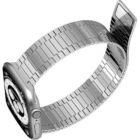 BPAZVUH Compatible for Apple Watch Band 38mm 40mm 41mm 42mm 44mm 45mm 49mm, Infinitely Adjustable Stainless Steel Metal Magnetic Business & Sport Strap Bands for iWatch Series Ultra SE 8 7 6 5 4 3 2 1