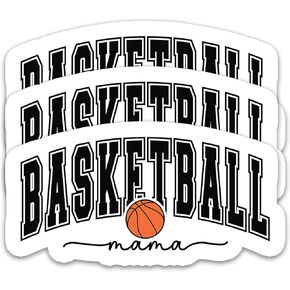 (3Pcs) Basketball Heart Sticker Love Basketball Sticker Basketball Decal Basketball Lover Sticker Waterproof Vinyl Decal for Books Laptops Phones Tumblers Water Bottles, Size 3 x 2.5 Inch