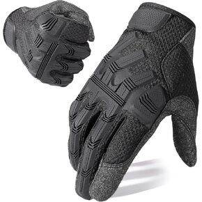 Motorcycle Tactical Gloves for Men Women-Upgraded Touch Screen Damping Palm Pads-Rubber Guard Protective