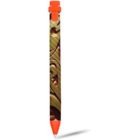 MightySkins Carbon Fiber Skin for Logitech Crayon Digital Pencil iPad (6th gen) - Black Wood | Protective, Durable Textured Carbon Fiber Finish | Easy to Apply | Made in The USA