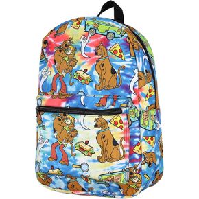 Scooby Doo Themed Allover Design Tie Dye Travel Laptop Backpack