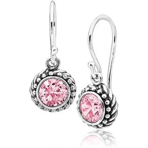 925 Sterling Silver Hanging Earrings With White Round Cubic Zirconia Antique Finish Beads & Rope Bezel Frame Hypoallergenic Nickel & Lead-free Artisan Handcrafted Designer, French Wire Earring Back in Saudi Arabia
