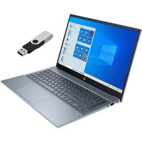 HP 2022 Pavilion 15.6" FHD Touchscreen Laptop 11th Gen 4-Core Intel i7-1195G7 16GB DDR4 512GB NVMe SSD Iris Xe Graphics HDMI Webcam WiFi-6 Bluetooth Backlit Keyboard Windows 11 Pro w/ 32GB USB