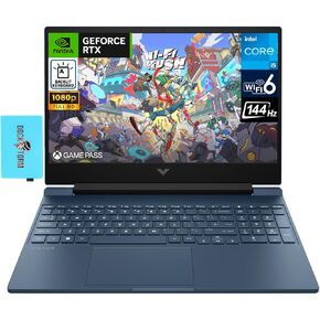 HP Victus Gaming Laptop 15.6" IPS FHD (Intel i5-12450H, GeForce RTX 3050, 16GB RAM, 1TB SSD, Backlit KB, WiFi 6, Bluetooth, Webcam, Win 11 Home) w/DKZ Hub USB Port Expander