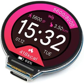 RP2350 MCU Board with 1.28inch Round LCD 240×240 Pixels 65K Colorful IPS Display Dual-core & Dual-Architecture Design