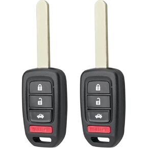 Car Remote Key Fob Replacement Fit for 2016 2017 Honda Accord Remote Fob for Honda Civic 2016 2017 2018 2019 2020 Keyless Entry Remote Fob MLBHLIK6-1TA, 35118-T2A-A60 (Pack of 2
