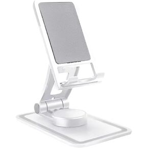 Cell Phone Stand - Compact 360° Rotating, Adjustable, Flexible Phone Holder for Desktop (Pink)