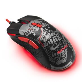 SUBSONIC Iron Maiden Wired Gaming Mouse - 7200 Dpi Optical Sensor Gaming Mouse - Ergonomic Shape - 7 Programmable Buttons - Officially Licensed Gift