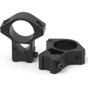 360 Tactical 1 inch Scope Ring Set for 3/8inch Dovetail Base, See Thru Design Scope Ring Set Anodized Matte Black Finish