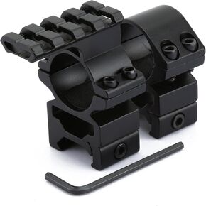 dophee 1'' 25.4mm Ring Scope Mount + Same Base Extend Weaver Picatinny 20mm Rail 2 in 1