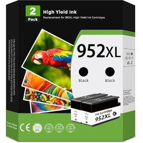 952XL Ink Cartridges Black Replacement for HP 952 XL Compatible for HP952 HP952XL with OfficeJet Pro 8710 8720 7740 8725 8210 8715 8702 8740 7720 8730 8216 8700 Printer Black 2 Pack