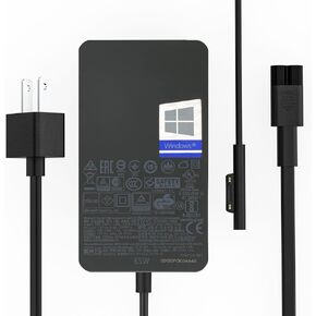 شاحن Surface Pro بقدرة 65 وات متوافق مع Microsoft Surface Pro11 10 9 8 7+ 7 6 5 4 X متوافق مع 1769 1867 1868 1872 1873 1943 1951 2036 الكمبيوتر المحمول 7 6 5 4 3 2 1 كتاب العرض 3 2 1 محول التيار المتردد سلك إمداد الطاقة