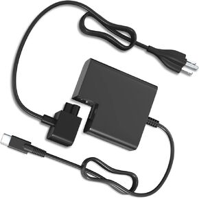 65W USB-C Travel AC Charger TPN-AA03 for Laptops and Phones with 20.0V/3.25A, 15.0V/4.33A, 12.0V/5.0A, 10.0V/5.0A, 9.0V/3.0A, 5.0V/3.0A, USB Type C Adapter, Black