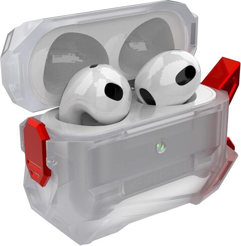 حافظة Element Black Ops لسماعات Apple AirPods Pro (الجيل 1 و2) شفاف/أحمر (EMT-422-269Z-02) in Kuwait
