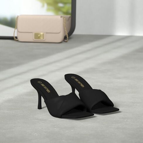 أحذية DREAM PAIRS للسيدات بكعب عالٍ وكعب عالٍ مفتوحة ومقدمة مربعة سهلة الارتداء ومريحة وجذابة وصنادل وحفلات مسائية وحفلات الرقص in Saudi Arabia