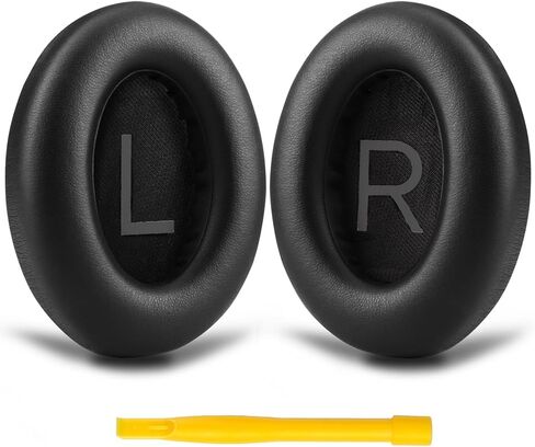 وسائد أذن بديلة مطورة لسماعات الرأس Bose 700 (NC700) اللاسلكية المانعة للضوضاء، وسائد الأذن مع جلد أكثر نعومة، وإسفنج عالي الكثافة ذو ذاكرة، وسمك إضافي (أسود) in Kuwait