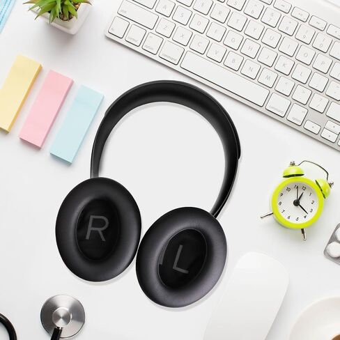 وسائد أذن بديلة مطورة لسماعات الرأس Bose 700 (NC700) اللاسلكية المانعة للضوضاء، وسائد الأذن مع جلد أكثر نعومة، وإسفنج عالي الكثافة ذو ذاكرة، وسمك إضافي (أسود) in Kuwait