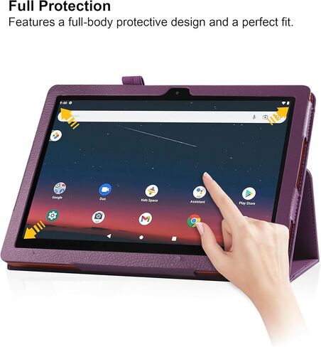 Case for onn. 11" Tablet Pro (2024 Model) - Slim Lightweight Folio PU Leather Folding Stand Cover Case + 1 Random Color Stylus (Purple) in Kuwait