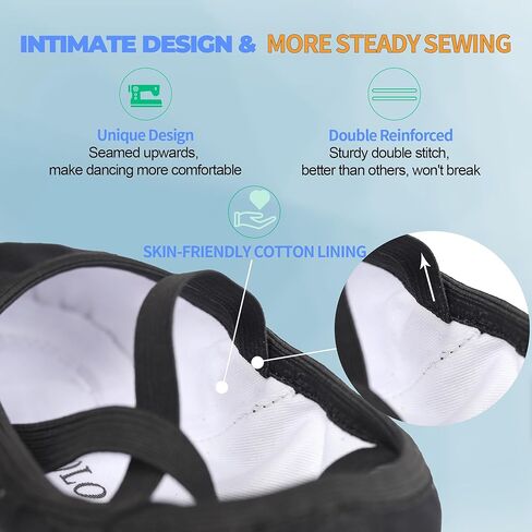 أحذية الباليه النسائية من OLORA شباشب الرقص القماشية وأحذية ممارسة اليوجا للأطفال/الفتيات/البالغين in Kuwait