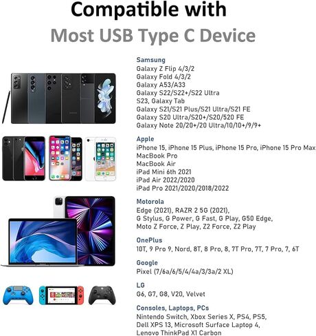 [عبوتان] سماعات رأس USB C لهاتف iPhone 15، سماعات أذن سلكية من النوع C مع ميكروفون وجهاز تحكم عن بعد لإلغاء الضوضاء لهاتف iPhone 15 Plus/15 Pro، وGalaxy S23/S22/S21، وUltra Note 10/20، وPixel 7، وOnePlus، وAndroid in Saudi Arabia