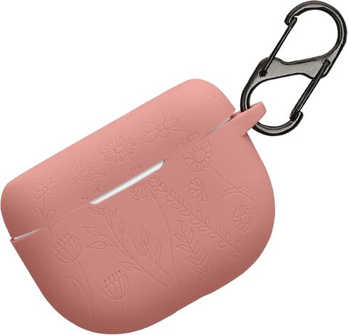 kwmobile Silicone Carry Case Compatible with Jabra Elite 8 Active Cover - Embossed Soft Rubber Pouch - Embossed Pattern in Kuwait