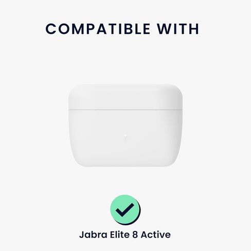 kwmobile Silicone Carry Case Compatible with Jabra Elite 8 Active Cover - Embossed Soft Rubber Pouch - Embossed Pattern in Kuwait