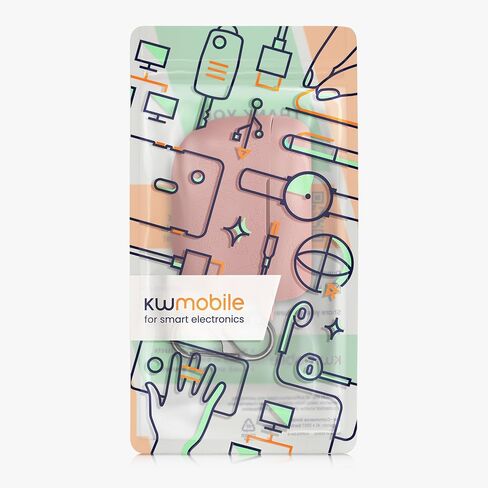 kwmobile Silicone Carry Case Compatible with Jabra Elite 8 Active Cover - Embossed Soft Rubber Pouch - Embossed Pattern in Kuwait