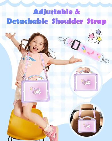 حافظة لجهاز iPad Mini 1/2/3 مقاس 7.9 بوصة للفتيات اللطيفات الكرتونية Kawaii تصميم ثلاثي الأبعاد جميل مع حامل وحزام فريد من نوعه للنساء المراهقات من السيليكون Funda لجهاز Apple iPad Mini 3rd/2nd/1st Gen 7.9" in Kuwait