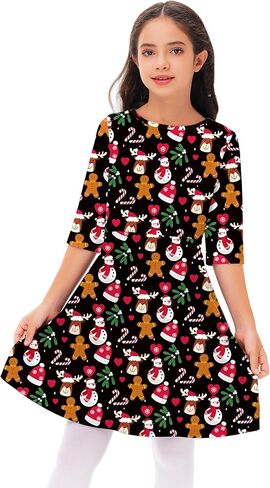 Remimi Girls Summer Sleeveless Dress Tropical Holiday Skater Twirly Dresses 3-14 Years in Saudi Arabia