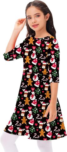 Remimi Girls Summer Sleeveless Dress Tropical Holiday Skater Twirly Dresses 3-14 Years in Saudi Arabia