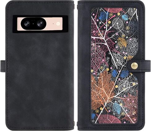 Asuwish Phone Case for Google Pixel 8 6.2-Inch 2023 Wallet Cover with Screen Protector and Crossbody Wrist Strap Leather Flip Pattern Zipper Credit Card Holder Stand Cell Pixel8 Eight Women Men Red in Saudi Arabia