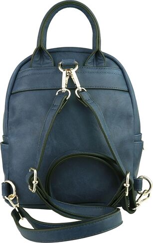 B BRENTANO Vegan Studded Mini Daypack with Tassel Accents (Navy) in Saudi Arabia