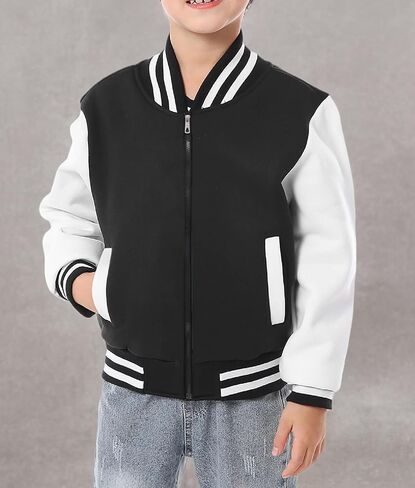 جاكيت بومبر للأطفال من بيبي هيلثي للأولاد والبنات، جاكيت بيسبول كاجوال بسحاب كامل وخفيف الوزن in Kuwait