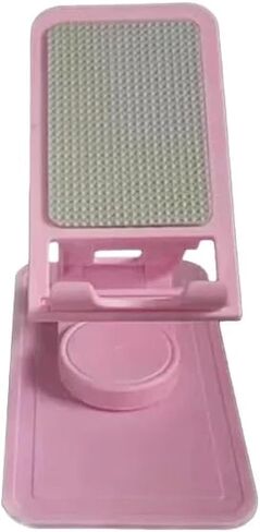 Cell Phone Stand - Compact 360° Rotating, Adjustable, Flexible Phone Holder for Desktop (Pink) in Saudi Arabia